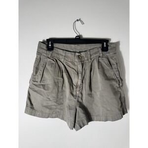 Free People Pleated Khaki Chino Shorts Women's Size 30-32 Casual Summer